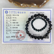 Good Grade Natural Devils Blue Beryl Aquamarine Beads Bracelet 18.41g 15cm 8.8mm 22 Beads - Huangs Jadeite and Jewelry Pte Ltd