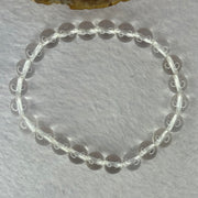Natural Clear Quartz Bracelet 天然白水晶手链 18.64g 16.5cm 8.4mm 24 Beads - Huangs Jadeite and Jewelry Pte Ltd