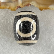 Natural Powerful Tibetan Old Oily Agate 1 Eye With Swastika Dzi Bead (Hotu Dzi) 4.91g by 17.5 by 16.6mm - Huangs Jadeite and Jewelry Pte Ltd