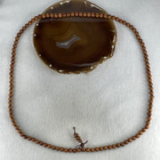 Certified Natural Sandalwood Beads Necklace 33.93g 84cm 8.1mm 111Beads - Huangs Jadeite and Jewelry Pte Ltd