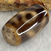 Natural Powerful Tibetan Old Oily Agate Patina Guiren Tairen Human Dzi Bead Totem Amulet Heavenly Master (Tian Zhu) 贵人天诛 4.78g 19.5 by 11.6mm - Huangs Jadeite and Jewelry Pte Ltd