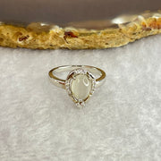 Natural Moonstone In S925 Sliver Ring 2.47g 8.0 by 5.8 by 4.2mm US 5.5 HK 12 - Huangs Jadeite and Jewelry Pte Ltd