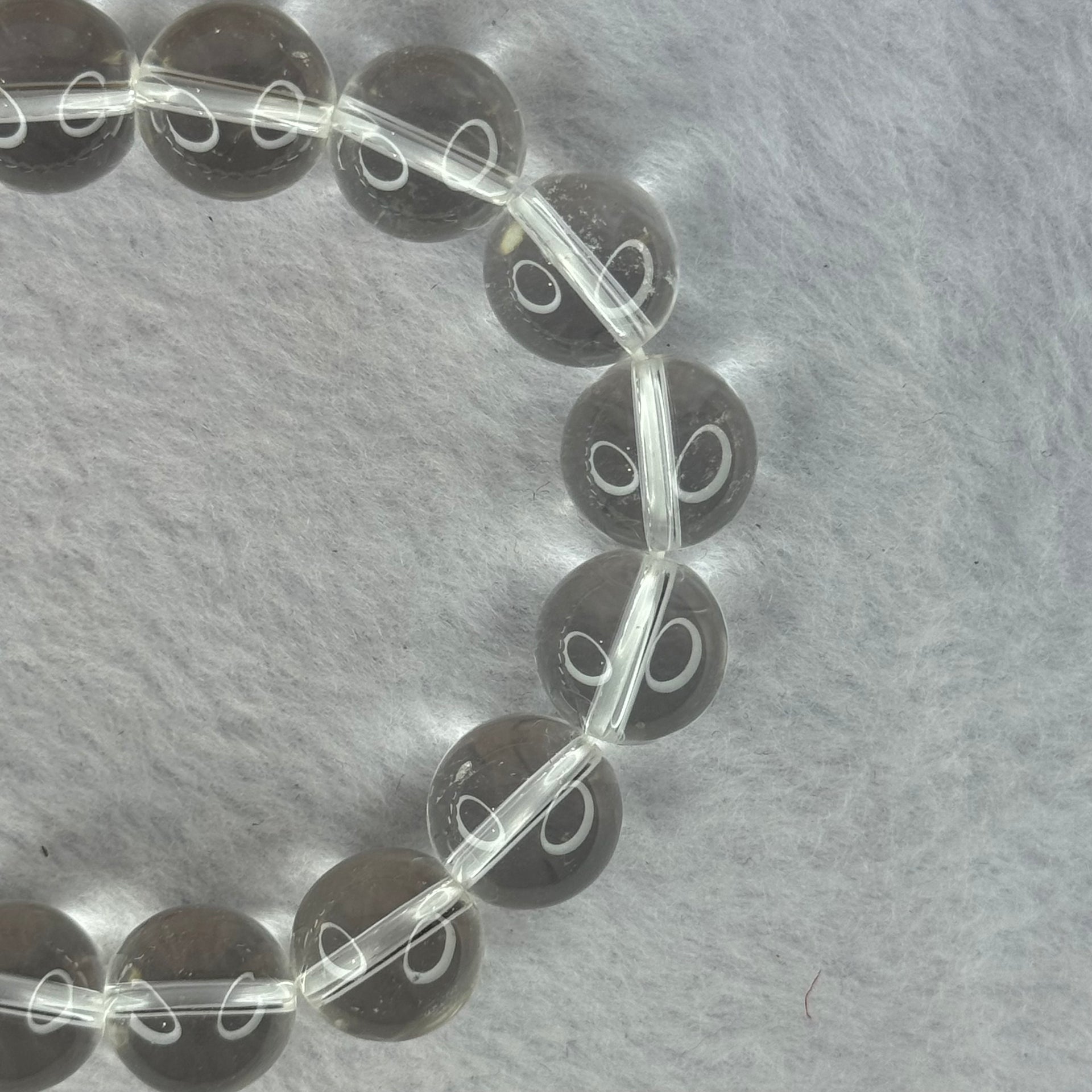 Natural Clear Quartz Beads Bracelet 天然白水晶手链 46.10g 17.5cm 12.9mm 16 Beads - Huangs Jadeite and Jewelry Pte Ltd