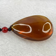 Natural Cognac Amber Teardrop Shaped Pendent 11.85g 42.1 by 29.5 by 16.5mm - Huangs Jadeite and Jewelry Pte Ltd