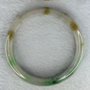 Type A Green Piao Hua and Lavender with Brown Patches Jadeite Bangle Internal Diameter 57.6mm 45.79g 11.0 by 7.8mm (Slight Internal Line) - Huangs Jadeite and Jewelry Pte Ltd