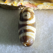 Natural Powerful Tibetan Old Oily Agate One Eye With Thousand Hand Guan Yin Dzi Bead Heavenly Master (Tian Zhu) 5.31g 28.2 by 11.2mm - Huangs Jadeite and Jewelry Pte Ltd