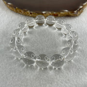 Natural Clear Quartz Beads Bracelet 60.29g 16.5cm 14.5mm 15 Beads - Huangs Jadeite and Jewelry Pte Ltd