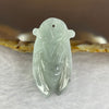 Type A Green Wuji Grey Jadeite Cicada 5.42g 16.5 by 32.6 by 6.9mm - Huangs Jadeite and Jewelry Pte Ltd