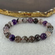 Natural Super 7 Beads Bracelet 23.17g 17cm 9.3mm 22 Beads - Huangs Jadeite and Jewelry Pte Ltd