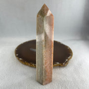 Natural Orange Calcite Quartz Tower Display 244.10g 136.0 by 39.6 by 29.7mm - Huangs Jadeite and Jewelry Pte Ltd