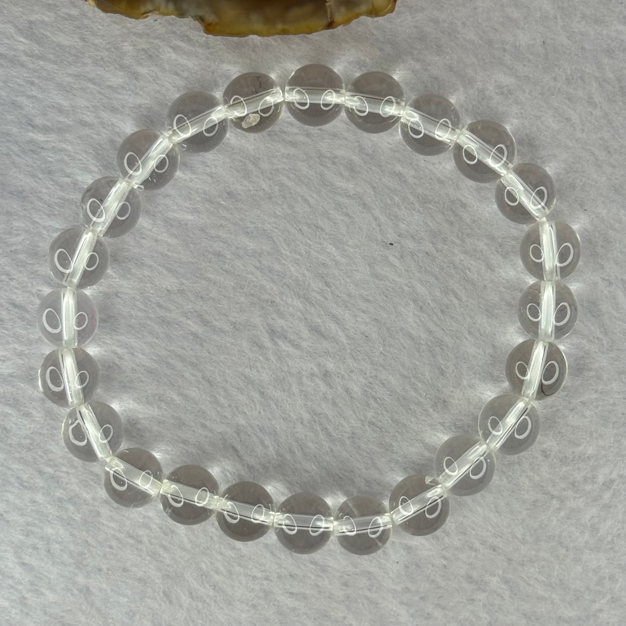 Natural Clear Quartz Bracelet 天然白水晶手链 18.62g 16.5cm 8.4mm 24 Beads - Huangs Jadeite and Jewelry Pte Ltd