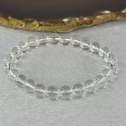 Natural Clear Quartz Bracelet 天然白水晶手链 18.79g 16.5cm 8.4mm 24 Beads - Huangs Jadeite and Jewelry Pte Ltd