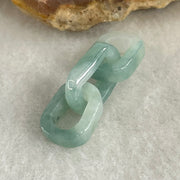 Type A Blueish Green with Faint White Jadeite Rolo Link Chain for Setting 2.57g 14.7 by 10.2 by 2.9mm - Huangs Jadeite and Jewelry Pte Ltd