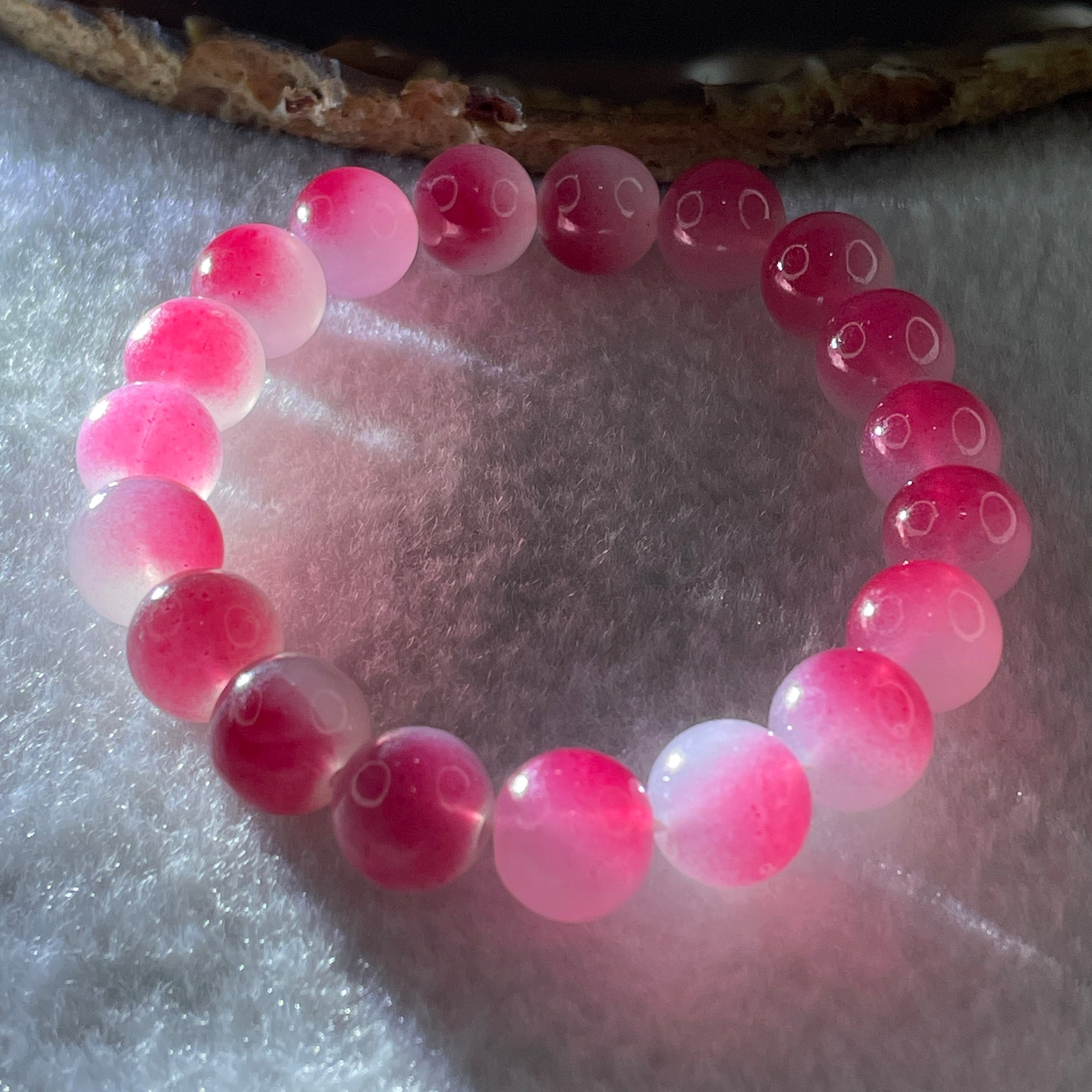 Dyed Agate Faceted Beads Bracelet 26.26g 15cm 10.6mm 19Beads - Huangs Jadeite and Jewelry Pte Ltd