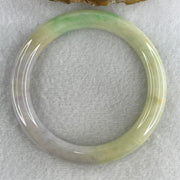 Natural Type A Light Green with Apple Green and Lavender Piao Hua Jadeite Bangle 57.80g Inner Diameter 62.0mm 9.9 by 11.1mm (Close to Perfect) - Huangs Jadeite and Jewelry Pte Ltd