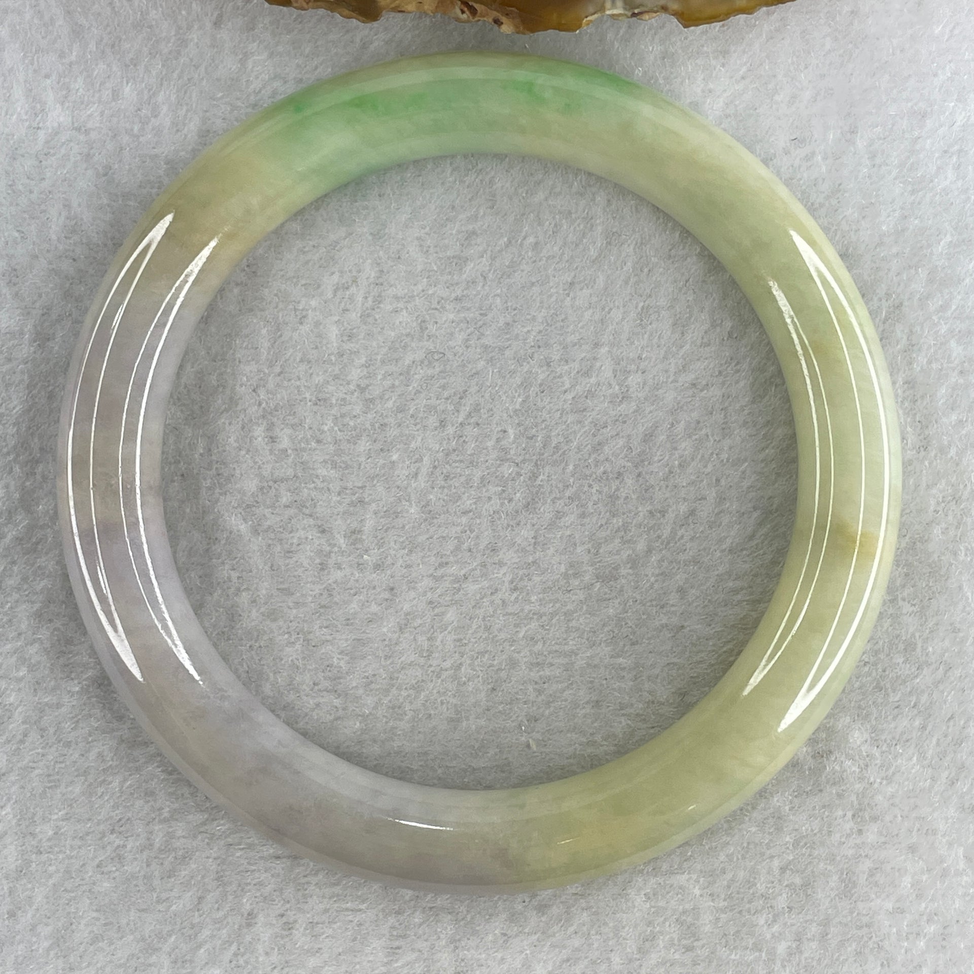Natural Type A Light Green with Apple Green and Lavender Piao Hua Jadeite Bangle 57.80g Inner Diameter 62.0mm 9.9 by 11.1mm (Close to Perfect) - Huangs Jadeite and Jewelry Pte Ltd