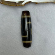 Natural Powerful Tibetan Old Oily Agate 2 Eyes Dzi Bead Heavenly Master (Tian Zhu) 二眼天诛 7.93g 38.8 by 11.5mm - Huangs Jadeite and Jewelry Pte Ltd