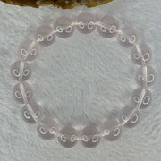 Natural Rose Quartz Beads Bracelet 天然玫瑰石英珠手链 48.45g 18.5cm 12.9mm 17 Beads - Huangs Jadeite and Jewelry Pte Ltd