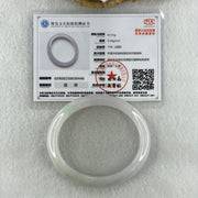 Type A Natural Jelly Lavender Light Green Jadeite Oval Bangle 41.51g Inner Diameter 52.7mm 11.8 by 7.4mm (Very Slight Internal Lines) - Huangs Jadeite and Jewelry Pte Ltd