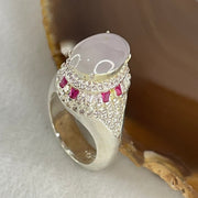Type A Colourless to White Jadeite Cabochon in Mold Ring 18.08g 14.0 by 9.8 by 4.5mm US9 HK20 - Huangs Jadeite and Jewelry Pte Ltd