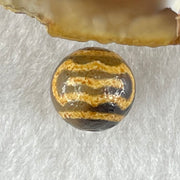 Natural Powerful Tibetan Old Oily Agate Double Garuda Dzi Bead Heavenly Master (Tian Zhu) 1.59g 10.3 by 10.6mm - Huangs Jadeite and Jewelry Pte Ltd