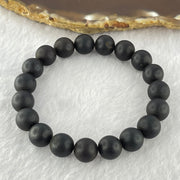 Natural Dark Matt Black Red Amber Beads Bracelet 10.86g 16cm 10.1mm 19 Beads - Huangs Jadeite and Jewelry Pte Ltd