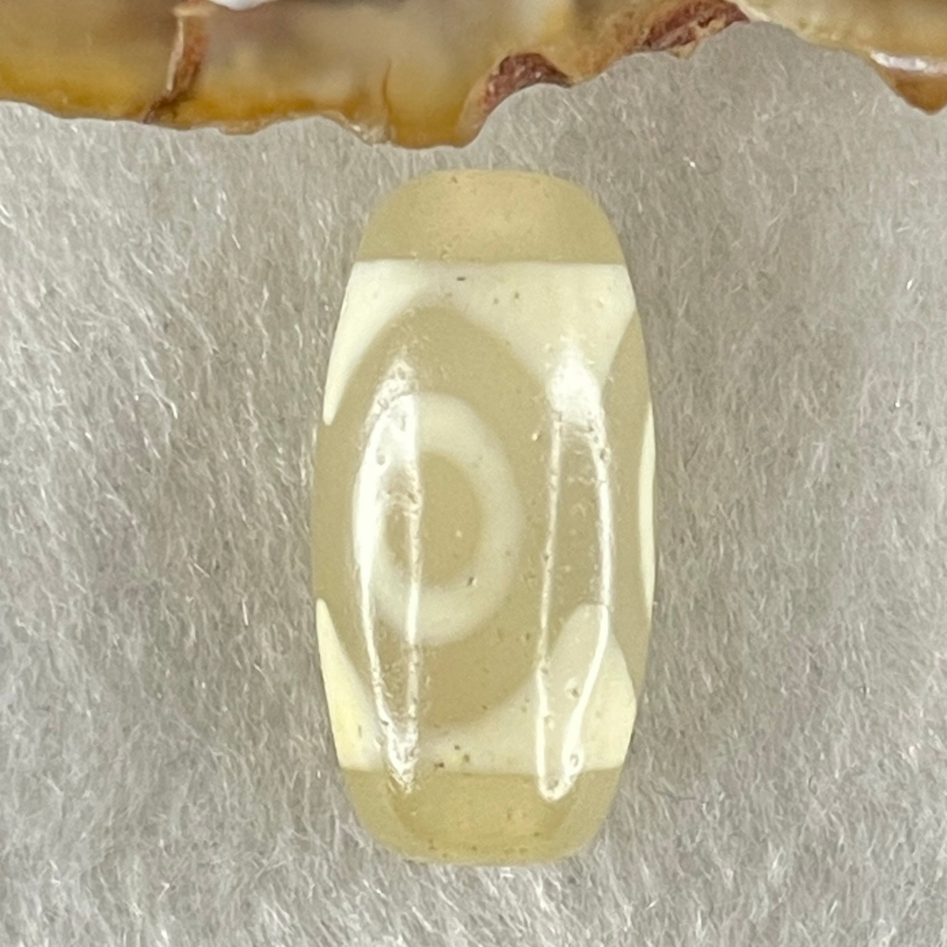 Natural Powerful Tibetan Old Oily Agate 3 Eyes Dzi Bead Heavenly Master (Tian Zhu) 三眼天诛 2.92g 20.1 by 10.1mm - Huangs Jadeite and Jewelry Pte Ltd