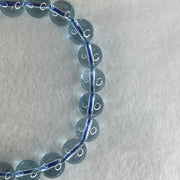 Good Grade Natural Blue Topaz Beads Bracelet 29.22g 15.5cm 9.3mm 21 Beads - Huangs Jadeite and Jewelry Pte Ltd