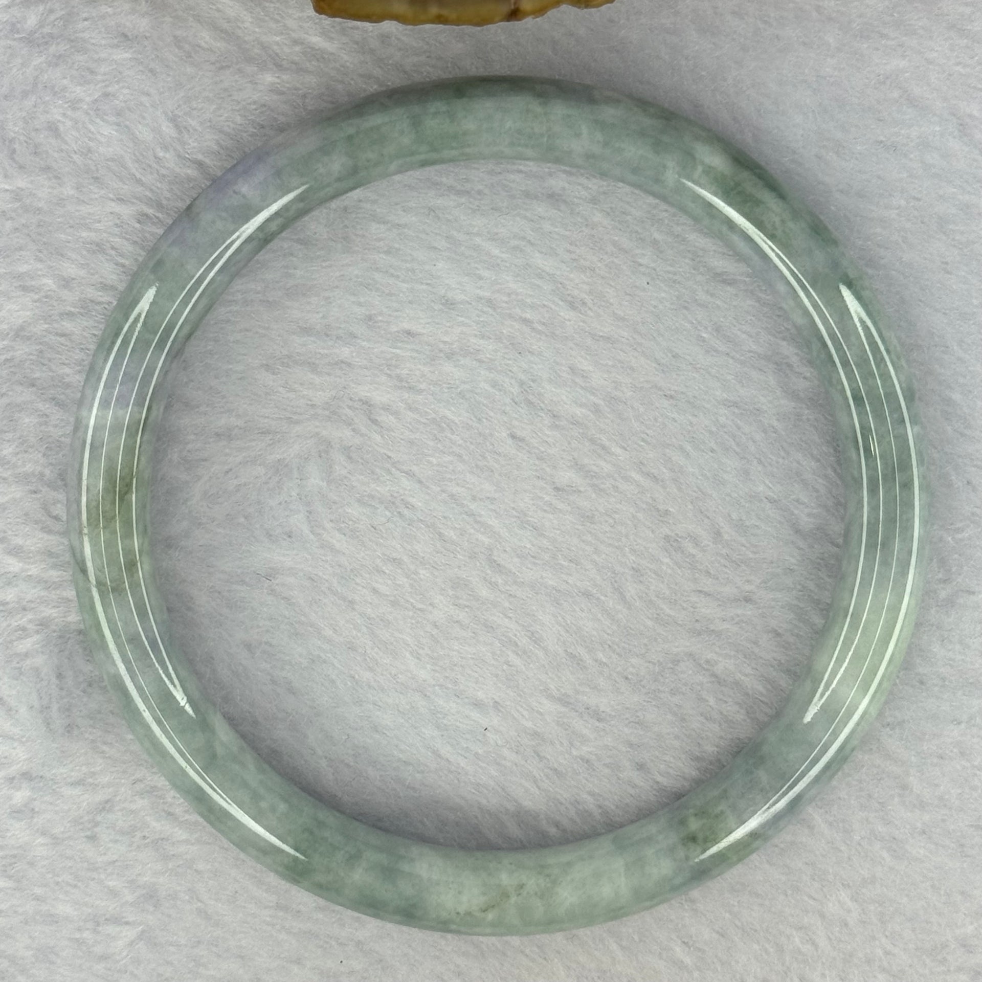 Type A Deep Lavender and Green Piao Hua Jadeite Bangle 30.98g Internal Diameter 59.1mm 8.1 by 7.4mm (Internal Line) - Huangs Jadeite and Jewelry Pte Ltd