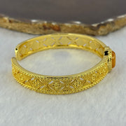 Natural Butterscotch Yellow Amber Beads in Gold Color Bracelet 27.79g 11.3 by 9.5 by 4.0mm - Huangs Jadeite and Jewelry Pte Ltd