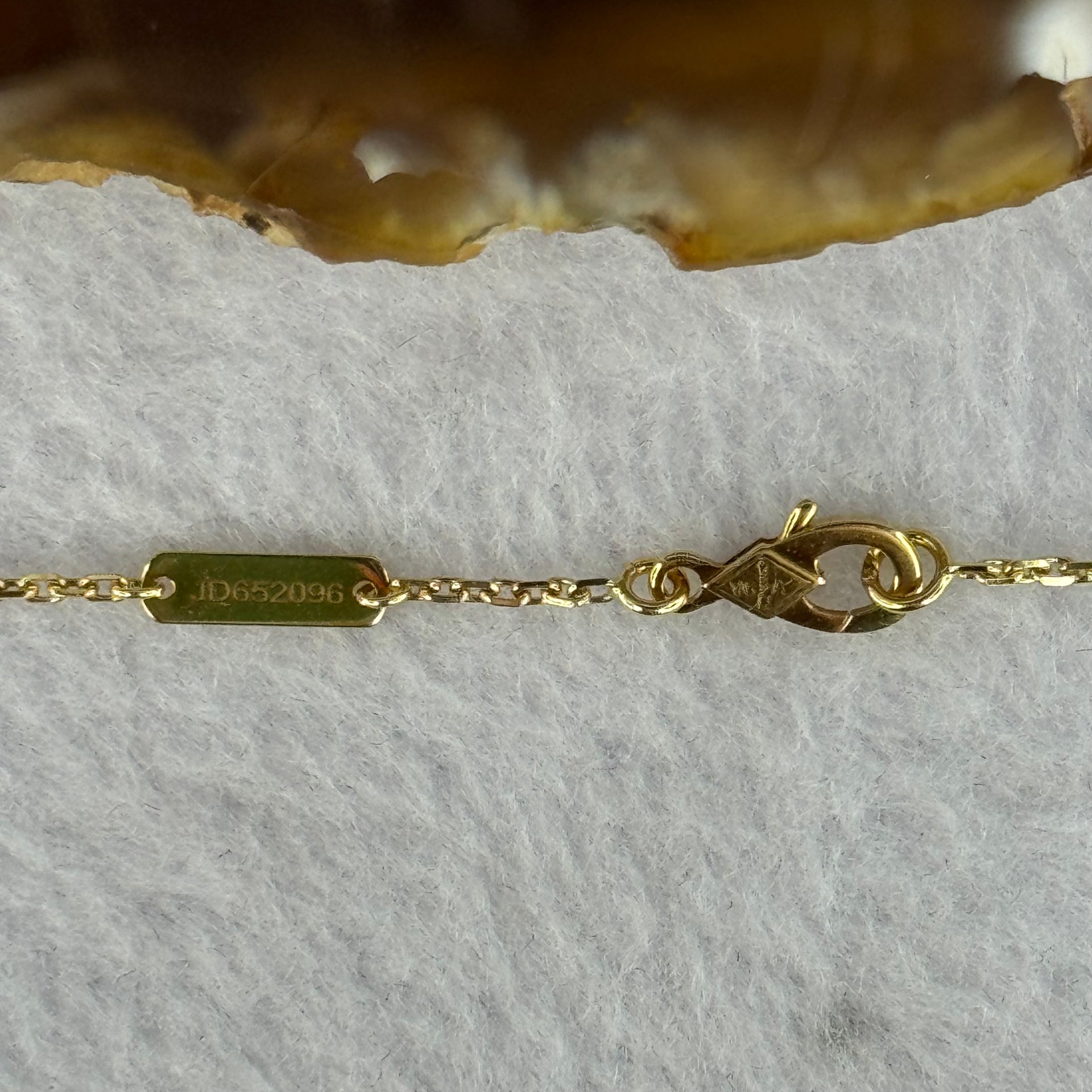 (Pre-Love) Van Cleef & Arpels VCA Vintage Alhambra Pendant Necklace 18K yellow gold Onyx 5.49g 42cm - Huangs Jadeite and Jewelry Pte Ltd