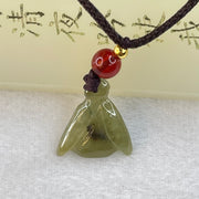 Type A Green Jadeite Mini Fertility Flower Pendant 3.06g 18.7 by 16.2 by 3.0mm - Huangs Jadeite and Jewelry Pte Ltd