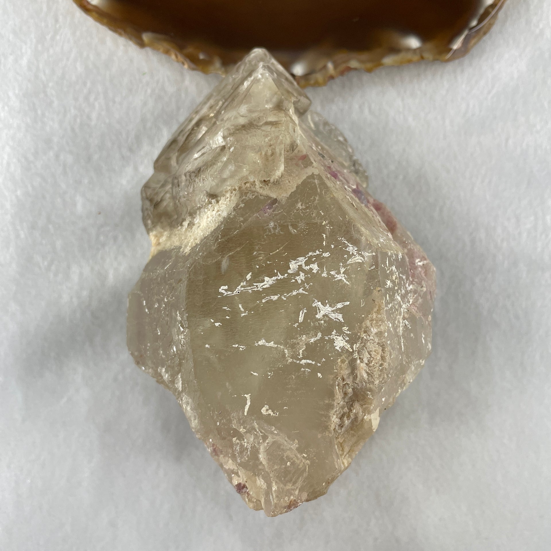 Natural Smoky Quartz Rough Irregular Shape Display in Wooden Stand 609.62g 17.4 by 88.5 by 123.0mm - Huangs Jadeite and Jewelry Pte Ltd
