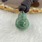 Type A Dark Blueish Green Jadeite Hulu Pendent 7.21g 21.1 by 15.7 by 10.6mm - Huangs Jadeite and Jewelry Pte Ltd