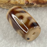 Natural Powerful Tibetan Old Oily Agate Patina Guiren Tairen Human Dzi Bead Totem Amulet Heavenly Master (Tian Zhu) 贵人天诛 4.73g 19.8 by 11.7mm - Huangs Jadeite and Jewelry Pte Ltd