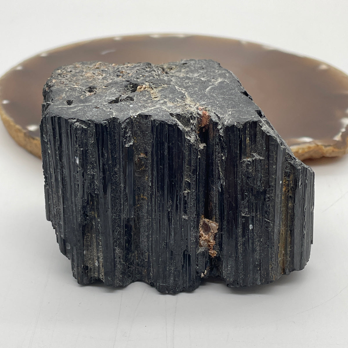 Natural Black Tourmaline Rough Display | (507.24g | 81.5 x 58.0 x 50.5mm Dimensions | Root Chakra Master Anchor, Ultimate EMF & Negative Energy Shield, Space Purification & Mindful Feng Shui Defense Catalyst)
