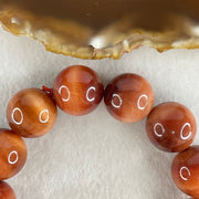 Natural Red Tiger's Eye Quartz Beads Bracelet 82.05g 17.5cm 16.4mm 14 Beads - Huangs Jadeite and Jewelry Pte Ltd