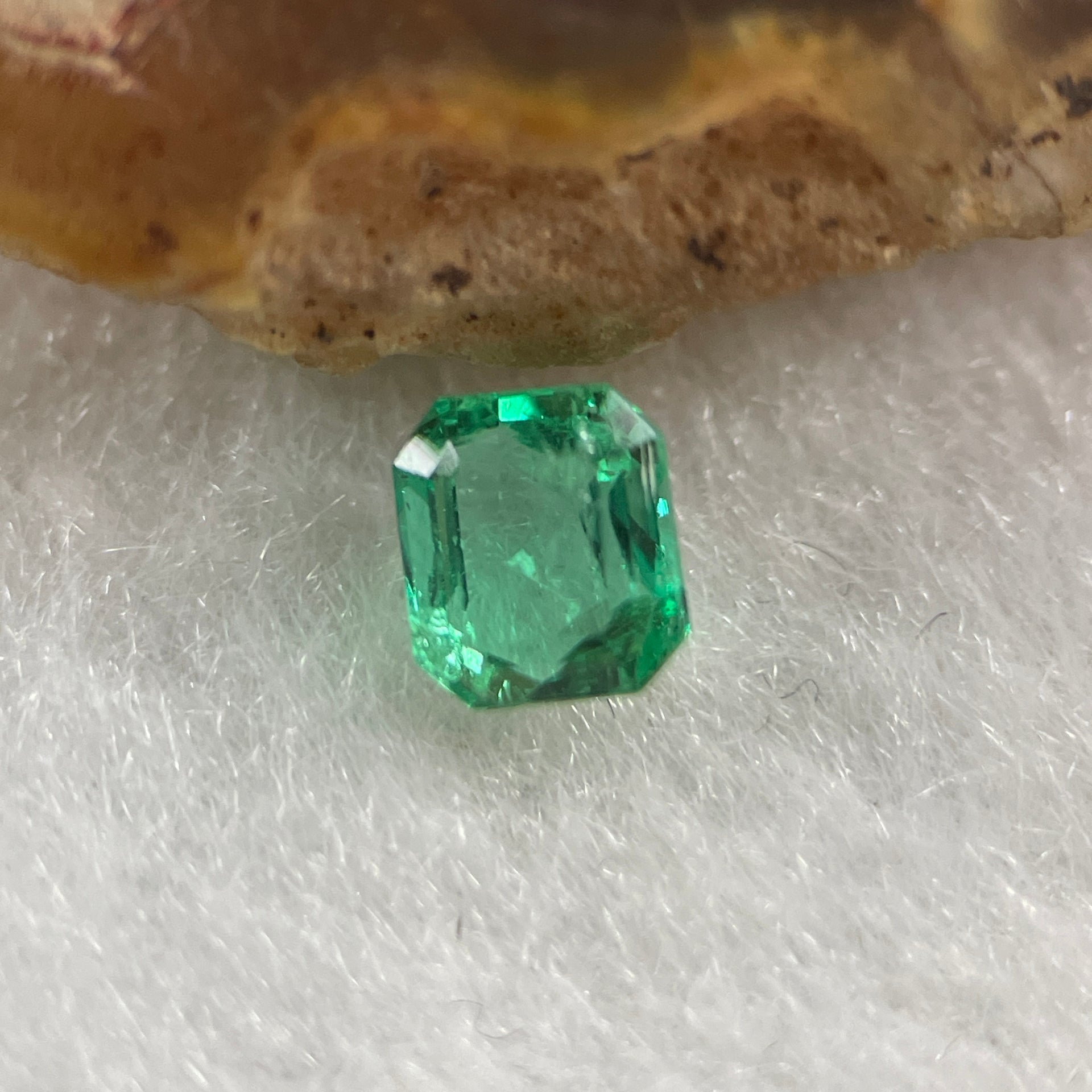 Natural Colombia Green Emerald (Beryl) Cut-Cornered Rectangular step cut 0.55ct 5.0 by 4.5 by 3.3mm - Huangs Jadeite and Jewelry Pte Ltd