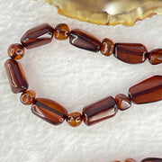 Natural Tea Color Blood Amber Irregular Beads Necklace 天然茶色血珀项链 14.99g 10.3 by 6.5 by 5.2mm 37pcs - Huangs Jadeite and Jewelry Pte Ltd