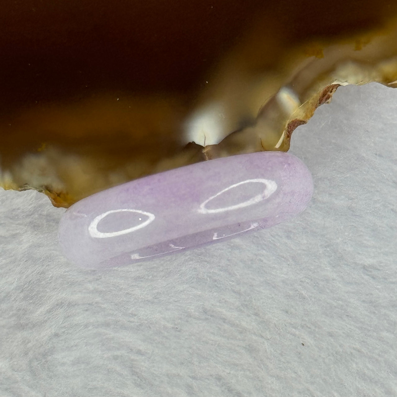 Type A Lavender Jadeite Ring 4.35g 6.9 by 3.7mm US9.5 HK21 - Huangs Jadeite and Jewelry Pte Ltd