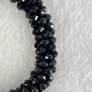 Black Crystal Mini Beads Bracelet 20.99g 15.5cm 9.6mm - Huangs Jadeite and Jewelry Pte Ltd