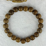 Natural Wenge Wooden Beads Bracelets 天然鸡翅木手链 9.35g 16.5cm 9.9mm 21 Beads - Huangs Jadeite and Jewelry Pte Ltd