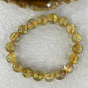 Good Grade Natural Golden Rutilated Quartz Beads Bracelet 天然金发晶珠手链 39.82g by 18cm 11.8mm 18 Beads - Huangs Jadeite and Jewelry Pte Ltd