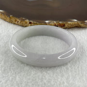 Type A Natural Jelly Lavender Light Green Jadeite Oval Bangle 41.51g Inner Diameter 52.7mm 11.8 by 7.4mm (Very Slight Internal Lines) - Huangs Jadeite and Jewelry Pte Ltd