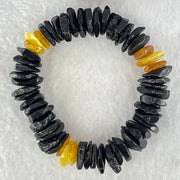 Natural Butterscotch and Blood Amber Irregular Beads Bracelet 29.02g 19cm 16.4 by 13.5 by 6.6mm to 13.5 by 12.9 by 3.7mm 56pcs - Huangs Jadeite and Jewelry Pte Ltd