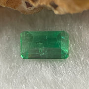 Natural Colombia Green Emerald (Beryl) Cut-Cornered Rectangular step cut 0.80ct 6.4 by 3.9 by 3.6mm - Huangs Jadeite and Jewelry Pte Ltd