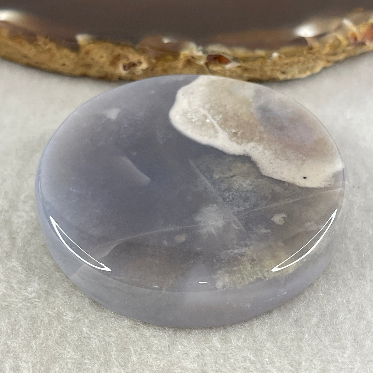 Natural Purple Flower Agate Full Round Bangle Set | (96.78g | 54.9mm ID | 12.2 x 10.0mm | Close to Perfect | Royal Blooming Grace & Spiritual Elevation Anchor, Feng Shui Blessing & Sovereign Fu Zhuo Stacking Bangle Set) - Huangs Jadeite and Jewelry Pte Ltd