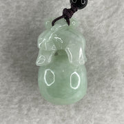 Natural Type A Green Jadeite Pixiu on Ball Pendant 15.53g 27.4 by 21.2 by 14.9mm - Huangs Jadeite and Jewelry Pte Ltd