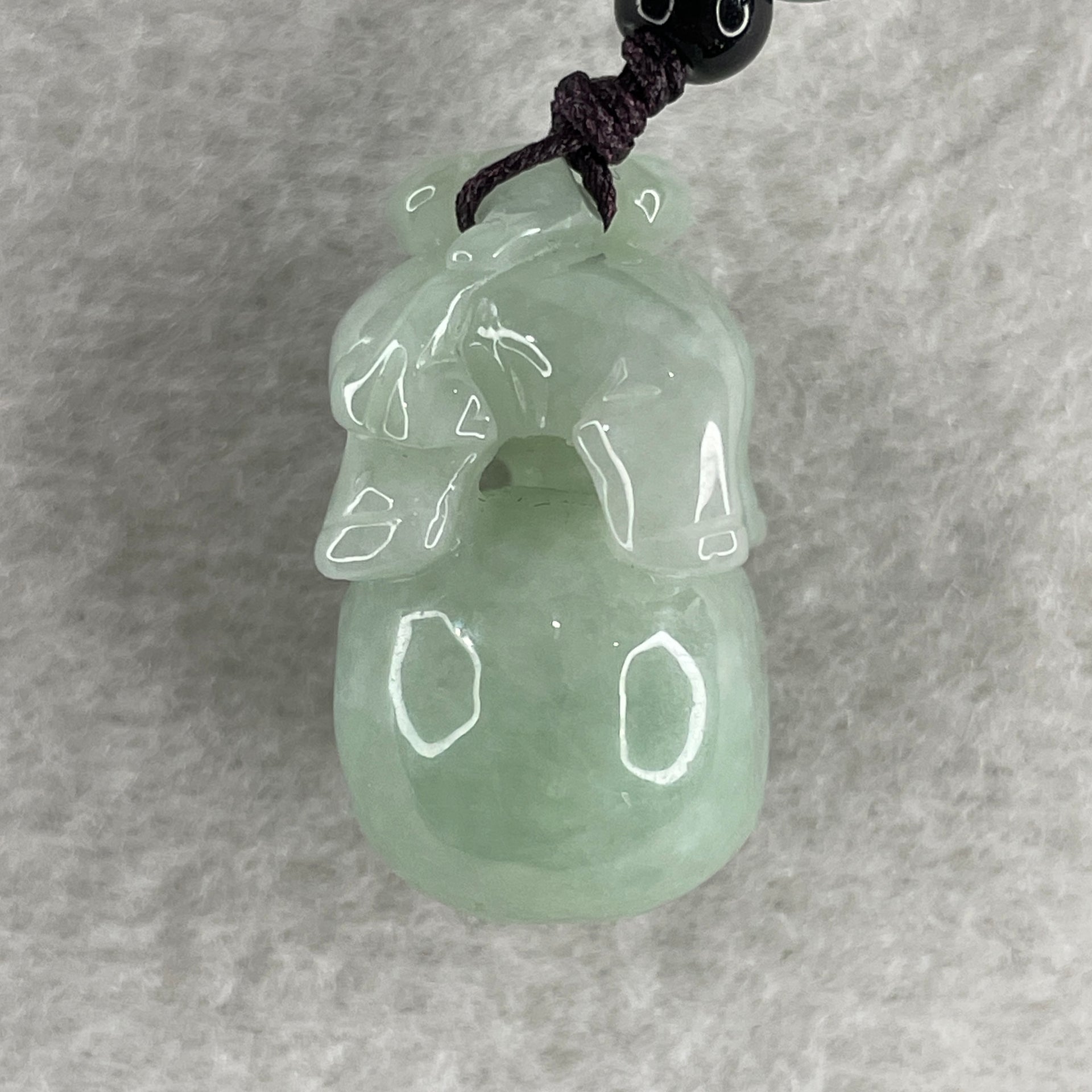 Natural Type A Green Jadeite Pixiu on Ball Pendant 15.53g 27.4 by 21.2 by 14.9mm - Huangs Jadeite and Jewelry Pte Ltd