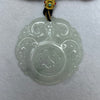 Type A Light Lavender Green Jadeite 3 Goats and Pixiu Pendent 31.66g 53.6 by 53.2 by 5.7mm - Huangs Jadeite and Jewelry Pte Ltd